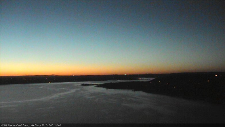 Lake Travis webcam, October 17, 2017 6:35 PM CT