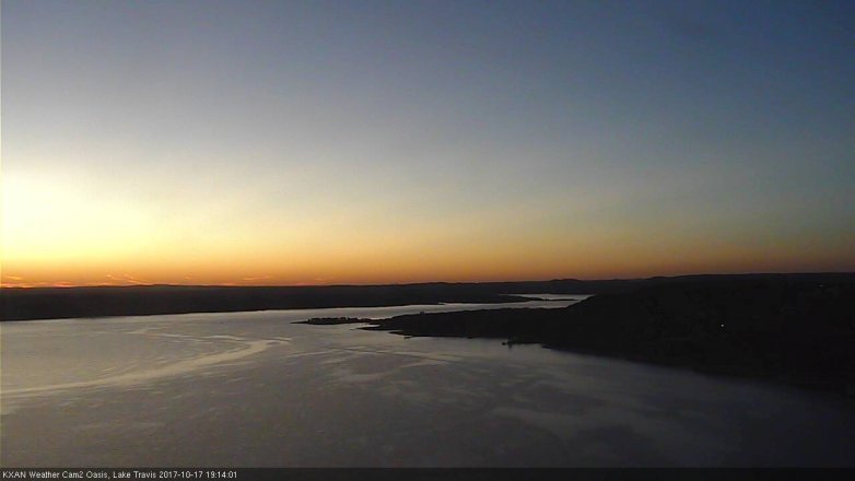 Lake Travis webcam, October 17, 2017 6:45 PM CT