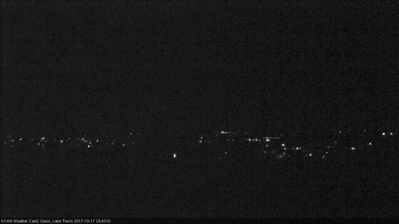 Lake Travis webcam, October 17, 2017 8:05 PM CT
