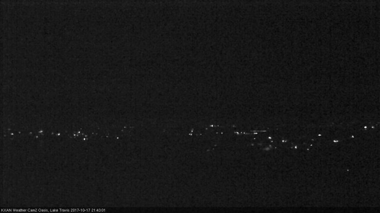 Lake Travis webcam, October 17, 2017 9:15 PM CT