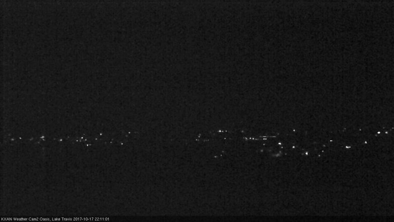 Lake Travis webcam, October 17, 2017 9:20 PM CT