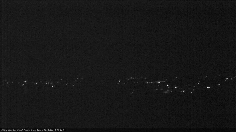 Lake Travis webcam, October 17, 2017 9:30 PM CT