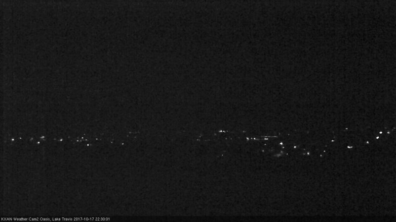 Lake Travis webcam, October 17, 2017 9:55 PM CT