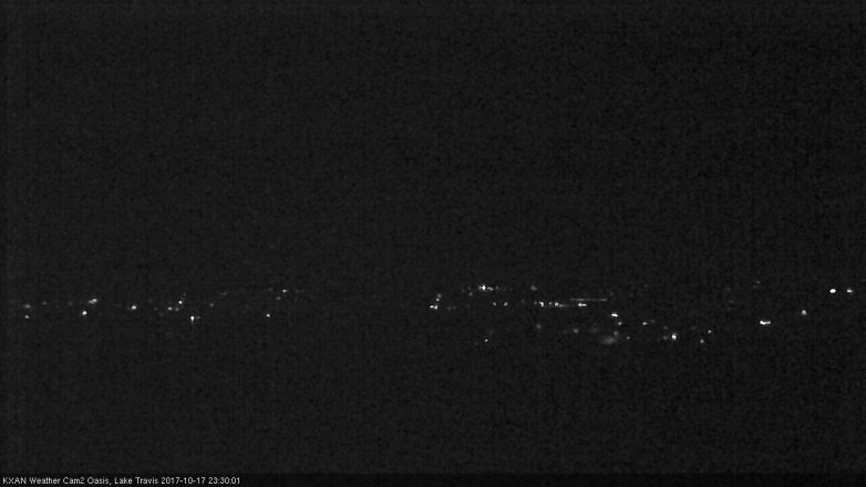 Lake Travis webcam, October 17, 2017 11:00 PM CT