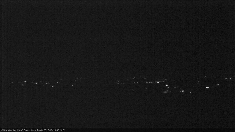 Lake Travis webcam, October 17, 2017 11:30 PM CT
