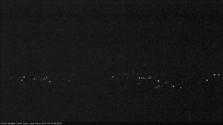 Lake Travis webcam, October 17, 2017 11:35 PM CT
