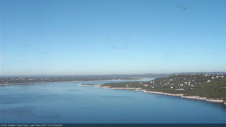 Lake Travis webcam, October 18, 2017 9:05 AM CT