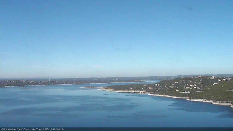 Lake Travis webcam, October 18, 2017 9:45 AM CT