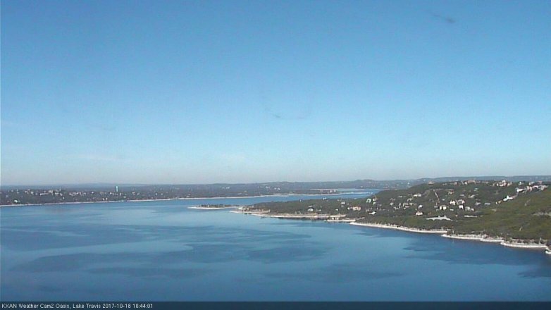 Lake Travis webcam, October 18, 2017 10:00 AM CT