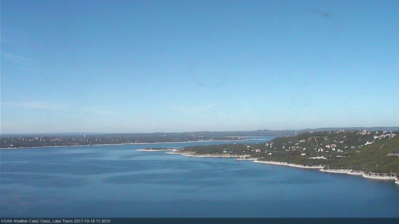 Lake Travis webcam, October 18, 2017 10:45 AM CT
