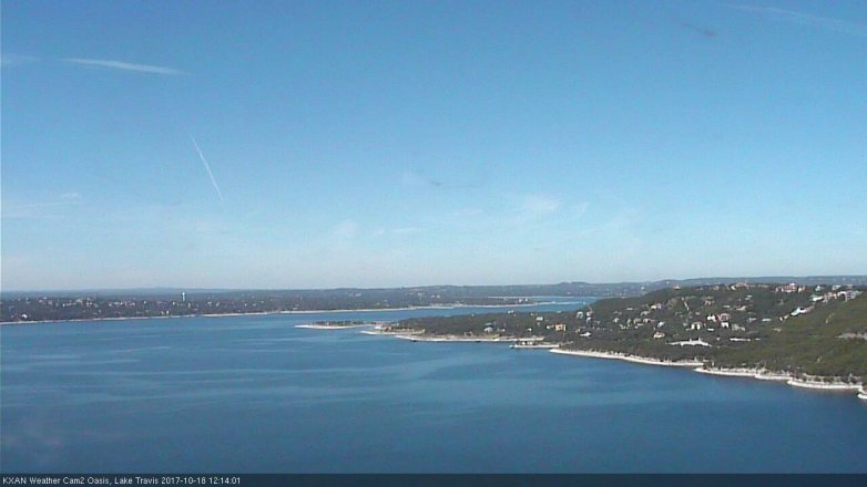 Lake Travis webcam, October 18, 2017 11:30 AM CT