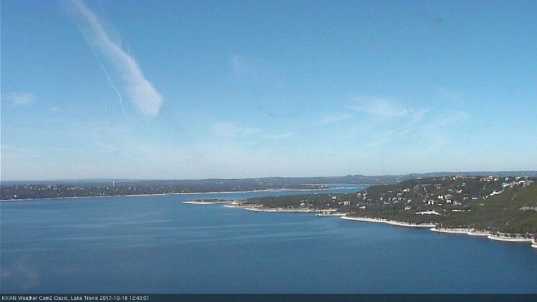 Lake Travis webcam, October 18, 2017 12:05 PM CT