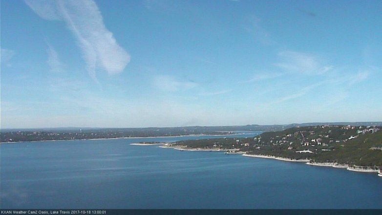 Lake Travis webcam, October 18, 2017 12:15 PM CT