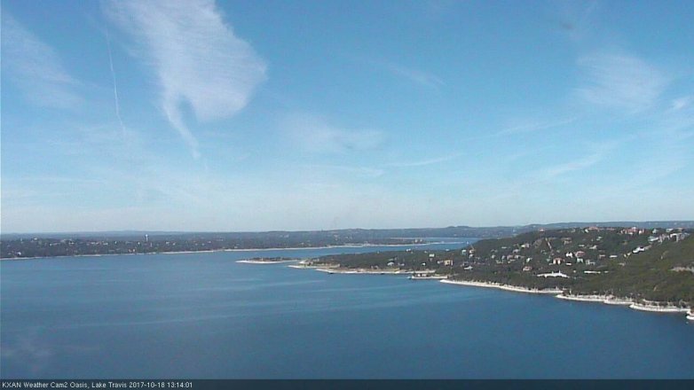Lake Travis webcam, October 18, 2017 12:45 PM CT