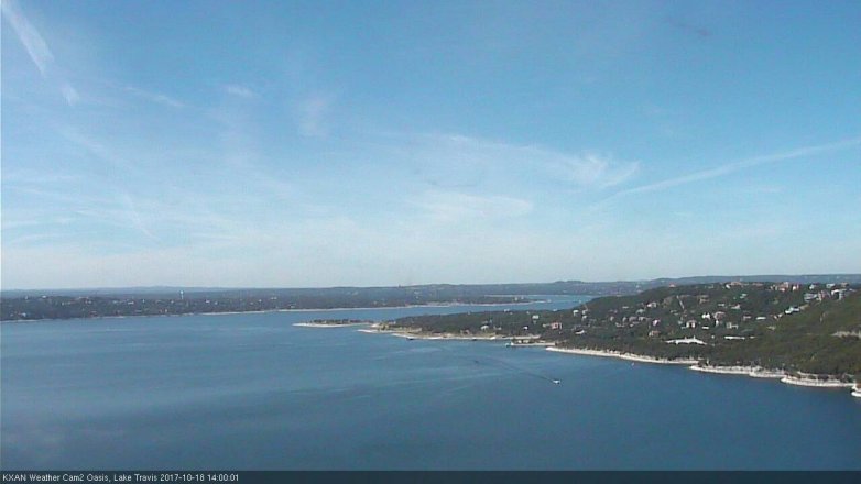Lake Travis webcam, October 18, 2017 1:30 PM CT