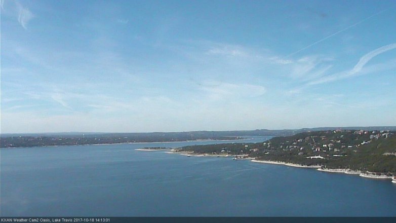Lake Travis webcam, October 18, 2017 1:35 PM CT