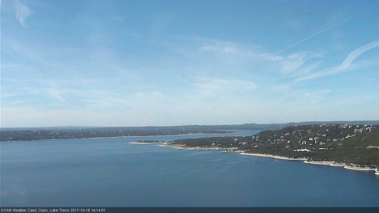 Lake Travis webcam, October 18, 2017 1:40 PM CT