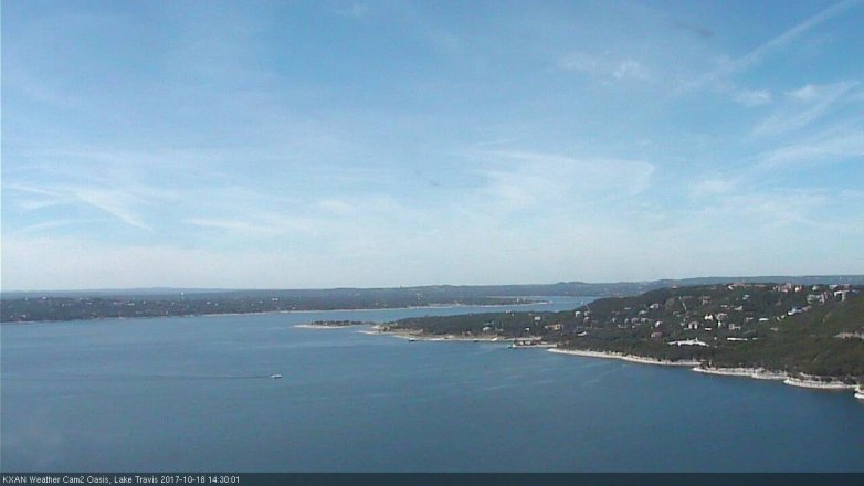 Lake Travis webcam, October 18, 2017 1:55 PM CT