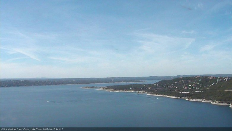 Lake Travis webcam, October 18, 2017 2:00 PM CT