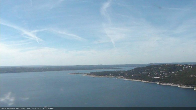 Lake Travis webcam, October 18, 2017 3:10 PM CT