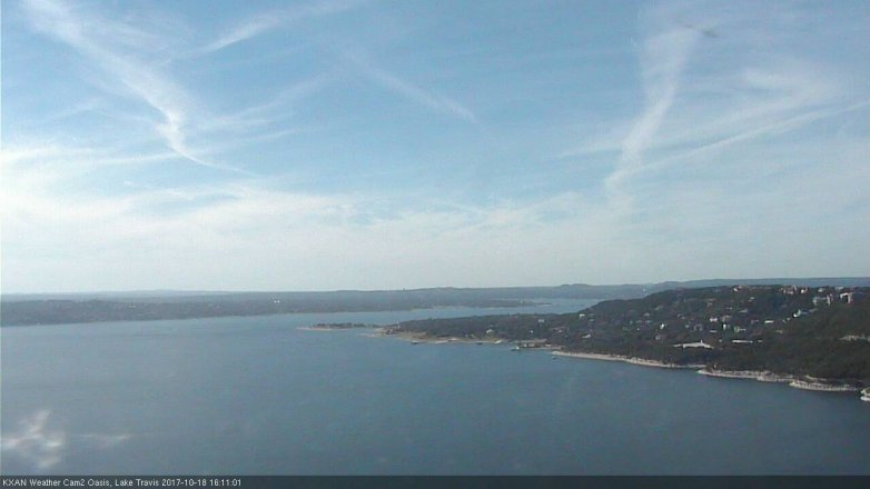 Lake Travis webcam, October 18, 2017 3:30 PM CT