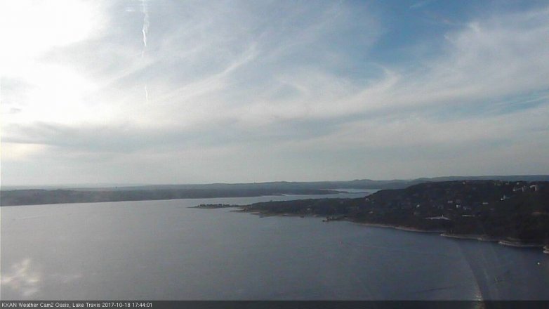 Lake Travis webcam, October 18, 2017 4:50 PM CT
