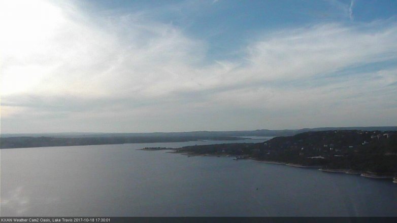 Lake Travis webcam, October 18, 2017 4:55 PM CT