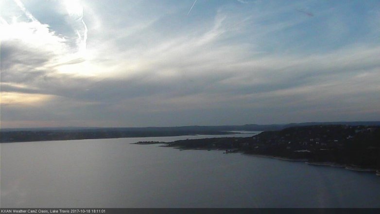 Lake Travis webcam, October 18, 2017 5:30 PM CT