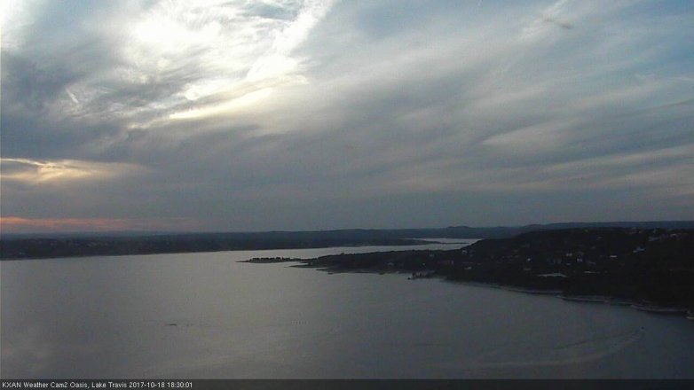 Lake Travis webcam, October 18, 2017 5:40 PM CT