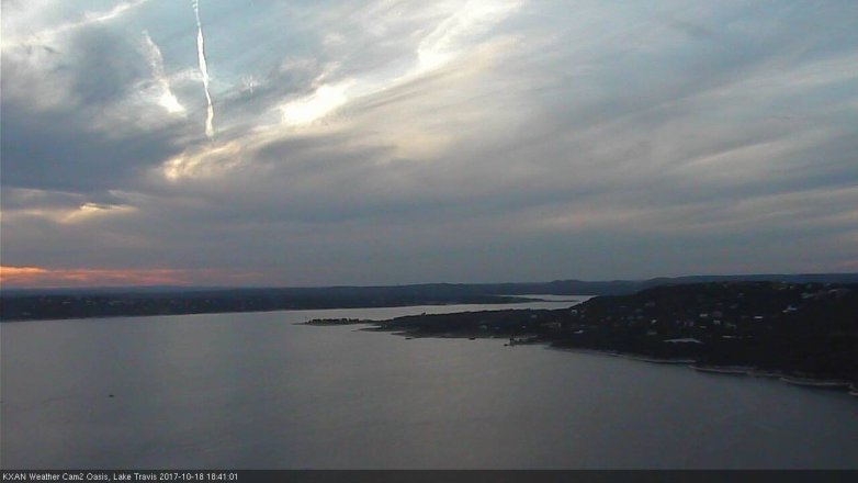 Lake Travis webcam, October 18, 2017 6:05 PM CT
