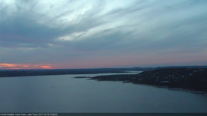 Lake Travis webcam, October 18, 2017 6:25 PM CT