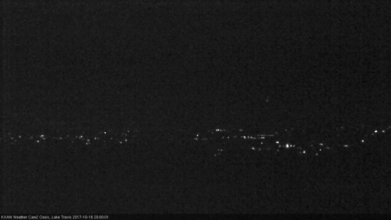 Lake Travis webcam, October 18, 2017 7:20 PM CT