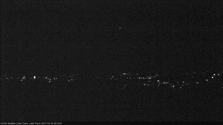 Lake Travis webcam, October 18, 2017 7:30 PM CT