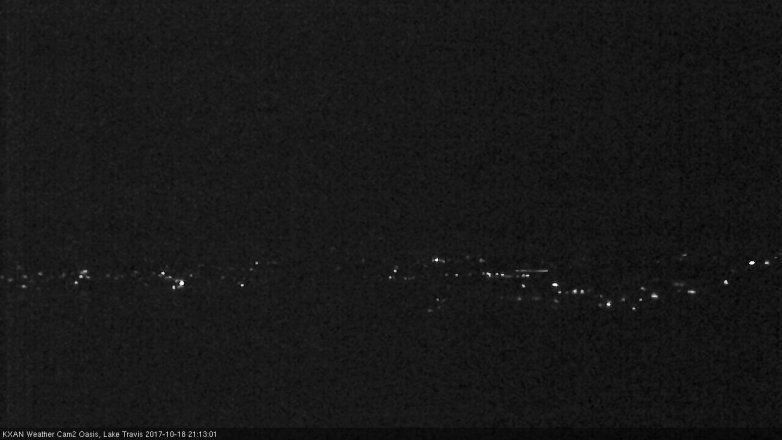 Lake Travis webcam, October 18, 2017 8:30 PM CT