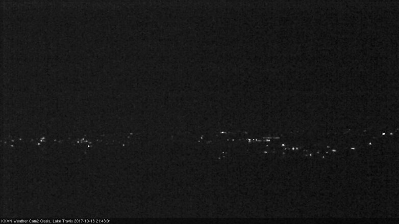 Lake Travis webcam, October 18, 2017 8:50 PM CT