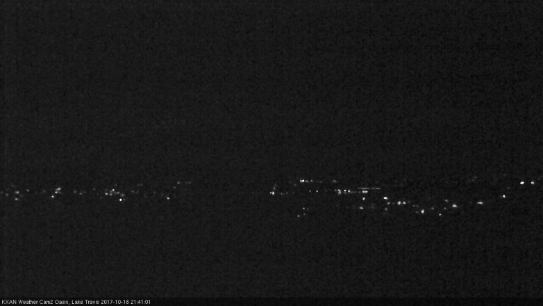 Lake Travis webcam, October 18, 2017 9:00 PM CT