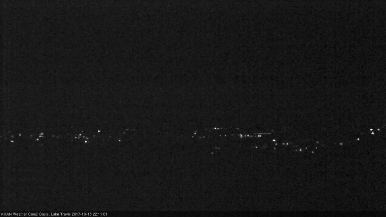 Lake Travis webcam, October 18, 2017 9:15 PM CT
