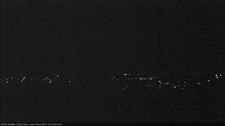 Lake Travis webcam, October 18, 2017 9:25 PM CT