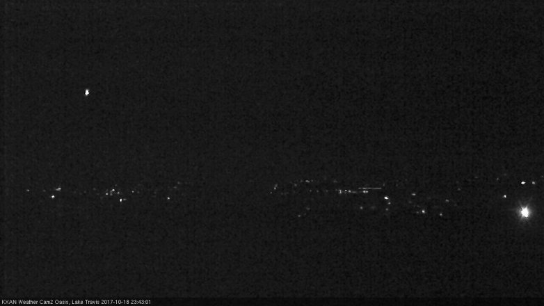 Lake Travis webcam, October 18, 2017 10:50 PM CT