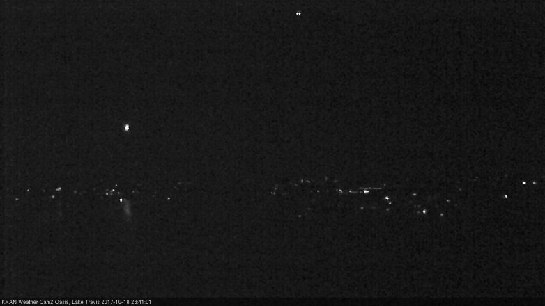 Lake Travis webcam, October 18, 2017 11:00 PM CT