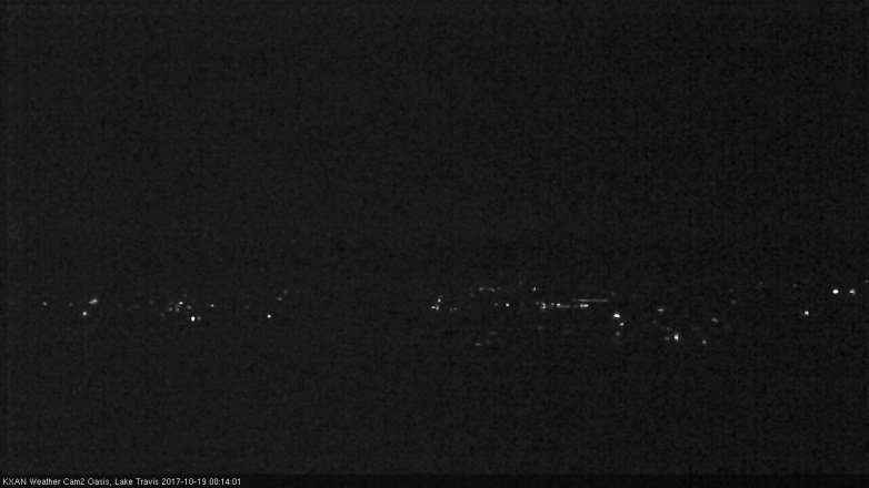 Lake Travis webcam, October 18, 2017 11:35 PM CT