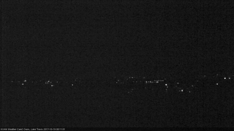 Lake Travis webcam, October 18, 2017 11:40 PM CT