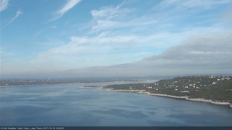 Lake Travis webcam, October 19, 2017 9:25 AM CT