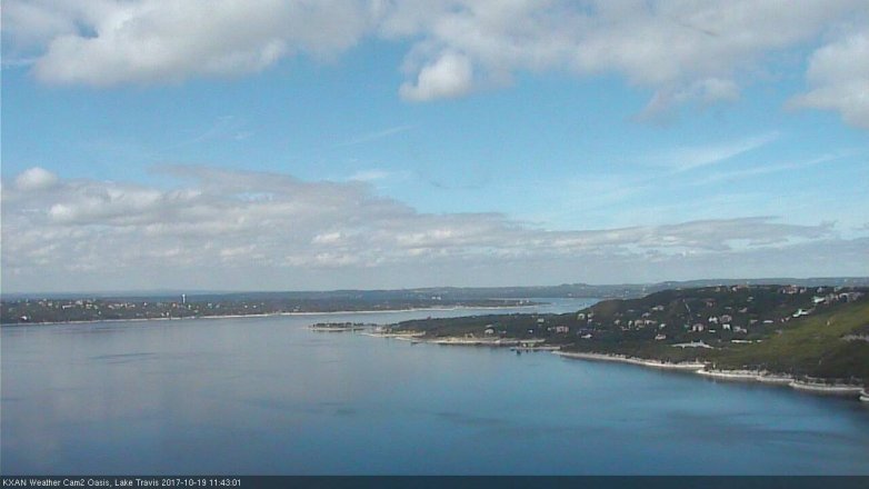 Lake Travis webcam, October 19, 2017 11:05 AM CT