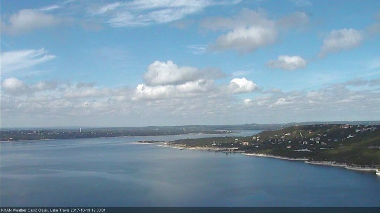 Lake Travis webcam, October 19, 2017 11:10 AM CT