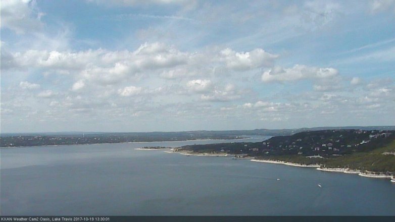 Lake Travis webcam, October 19, 2017 12:35 PM CT