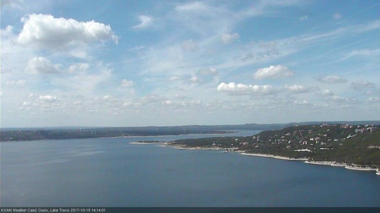 Lake Travis webcam, October 19, 2017 1:25 PM CT