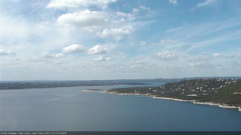 Lake Travis webcam, October 19, 2017 1:40 PM CT