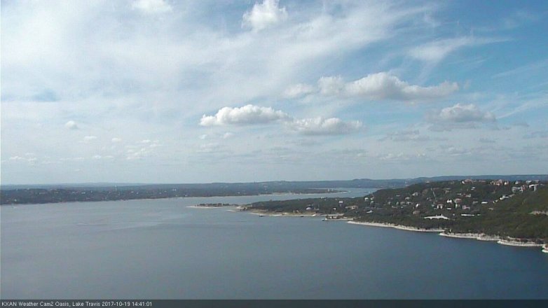 Lake Travis webcam, October 19, 2017 1:45 PM CT