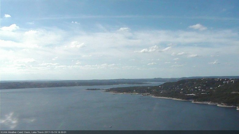 Lake Travis webcam, October 19, 2017 3:45 PM CT